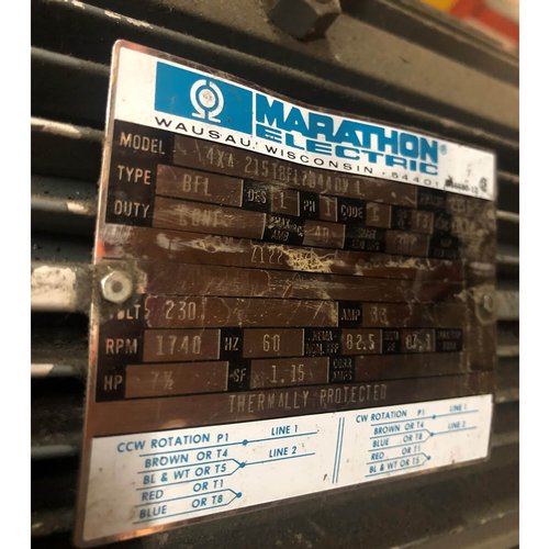 Marathon 7.7 Hp motor