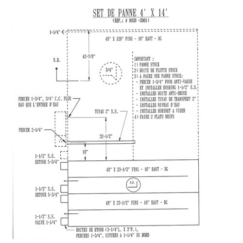 4 X 14 Pans and Flue set